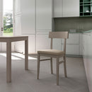 Set 2 Sedie 44x45xH82 cm in Legno Laccato Monaco Tortora
