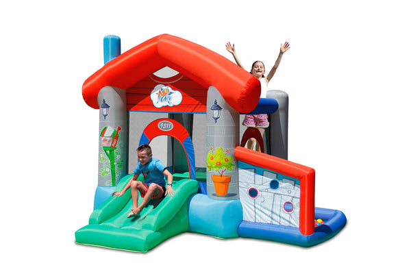 acquista Castello Gonfiabile per Bambini Little Village 300x280x215 cm Portata Massima 135 kg