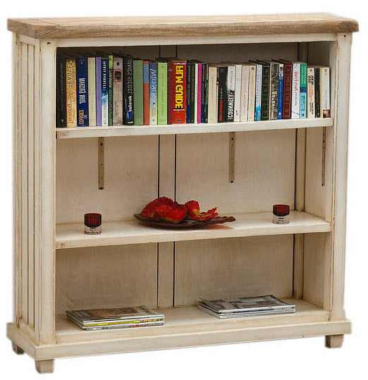 Meuble bibliothèque 2 étagères en bois de Brasilia crème online