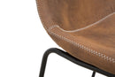 Sedia Metropolitan Touch 45x50x74,5 cm in Ferro e PU Marrone e Nero
