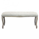 Panca Misty in Tessuto 110x36x47 h cm in Legno Beige