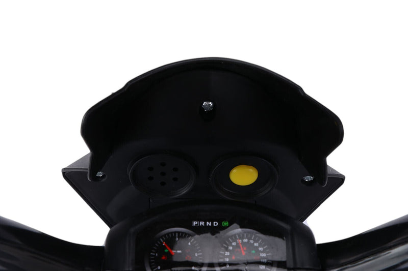 Moto Elettrica per Bambini 6V 3 Ruote con Suoni e Luci Bianco