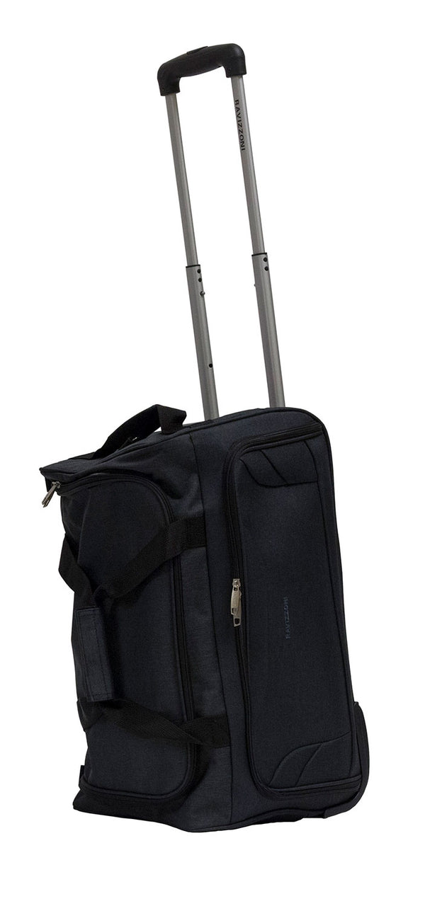 Borsone Trolley Bagaglio a Mano Ultraleggero con Ruote in Poliestere Ravizzoni Bacco Nero online