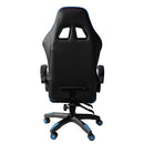Sedia da Gaming Ergonomica 64x53x122-133 cm con Poggiapiedi in Similpelle Blu