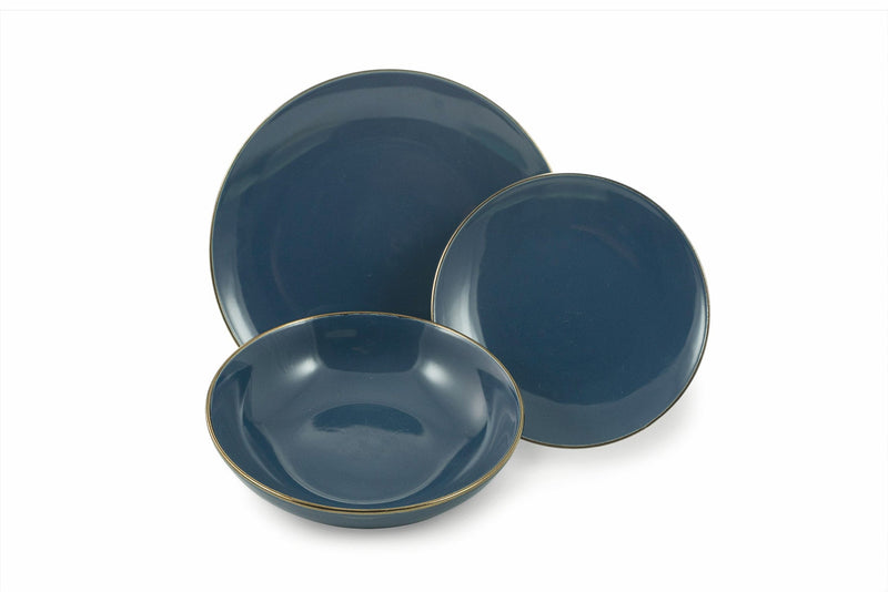 Servizio Piatti 18 Pezzi in Gres Villa d'Este Home Tivoli Royal Light