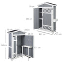 Casetta Box da Giardino 132x50x184 cm in Legno Grigio