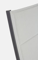 Lettino Prendisole da Giardino 61x192x105 cm con Ruote in Alluminio Antracite