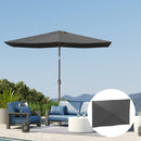Telo di Ricambio per Ombrellone Rettangolare 3x2 m a 6 Stecche Poliestere Anti UV 50+ Grigio   