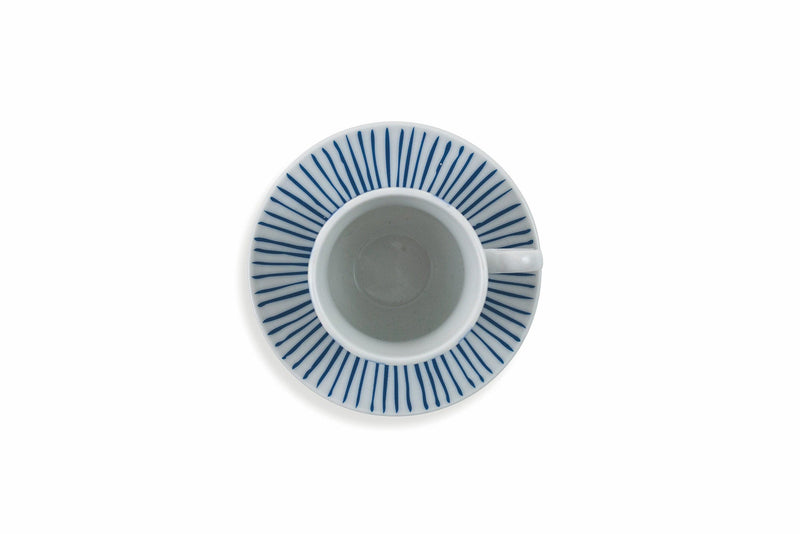 Set 6 Tazzine Caffè con Piattino in Porcellana Villa d'Este Home Tivoli Marea