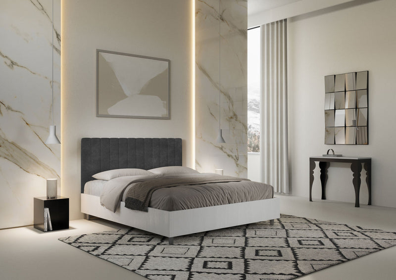 Letto Matrimoniale Kaia Grigio Varie Misure
