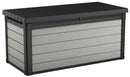 Baule Cassapanca da Esterno 151x72,5x70 cm in Resina Effetto Legno Keter Denali Grigio