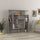 Bibliothèque moderne 129x125x22 cm en MDF Labirent Light Moka