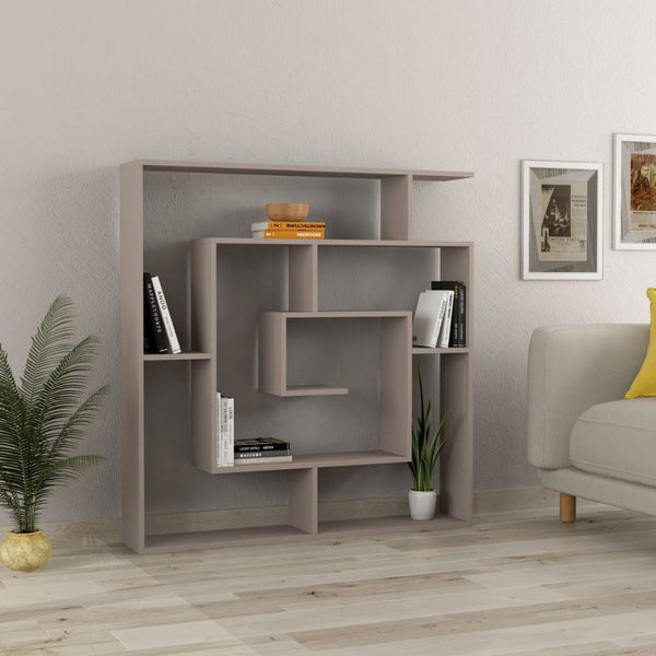 acquista Bibliothèque moderne 129x125x22 cm en MDF Labirent Light Moka
