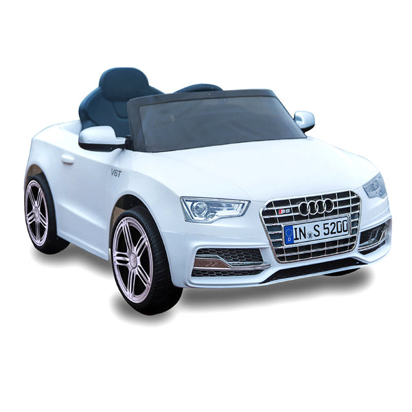 online Véhicule électrique porteur pour enfants 12V sous licence Audi S5 Cabrio Blanc