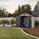 Casetta Box da Giardino Porta Utensili 238x223 cm in Polietilene Grigio