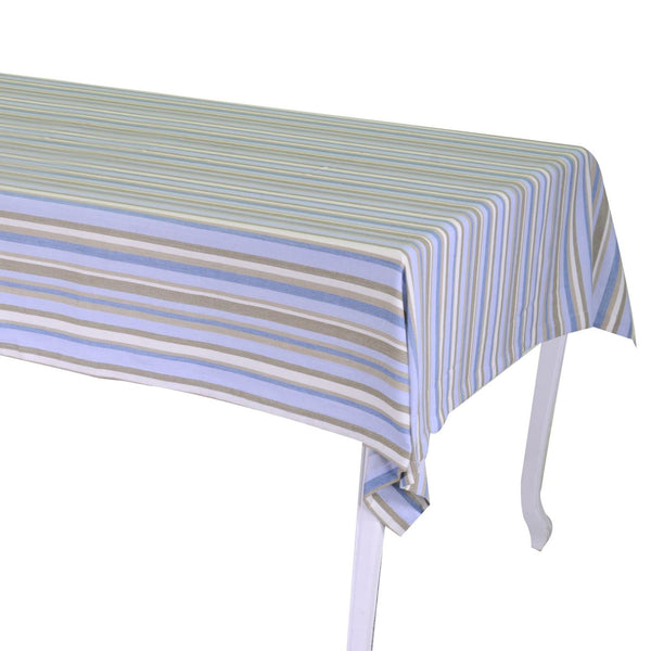 sconto Tovaglia Rettangolare 140x180 cm in Cotone 180 GSM Stripe Avio