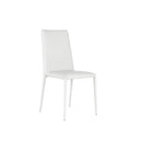 Set 4 Sedie 40x42xH96 cm in Similpelle Cleo Bianco