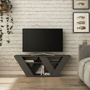 Mobile TV Moderno 1 Ripiano 110x30x40 cm in MDF Pipralla Antracite