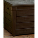 Baule Cassapanca da Esterno 145x60,3x69,7 cm in Resina Effetto Legno Keter Brightwood Marrone