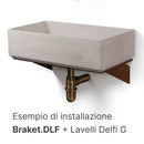 Staffa di Appoggio per Lavello 51,5x28x12,5 cm in Ferro Bracket-DLF Ruggine