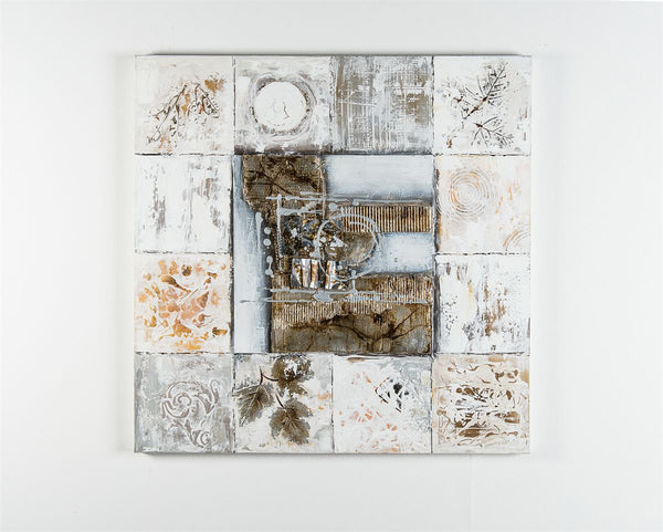 Peinture à l'huile sur toile avec inserts décoratifs dans un cadre en métal Dreams wood acquista