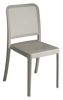 Sedia Impilabile da Giardino 46x53x86 cm in Polipropilene Tortora