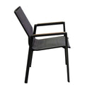 Sedia da Giardino 56x66xh90 cm in Alluminio e Texilene Riverside Antracite