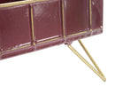 Svuota Tasche Glam Bordeaux 32x21,5x15,5 cm in Ferro Bordeaux e Oro