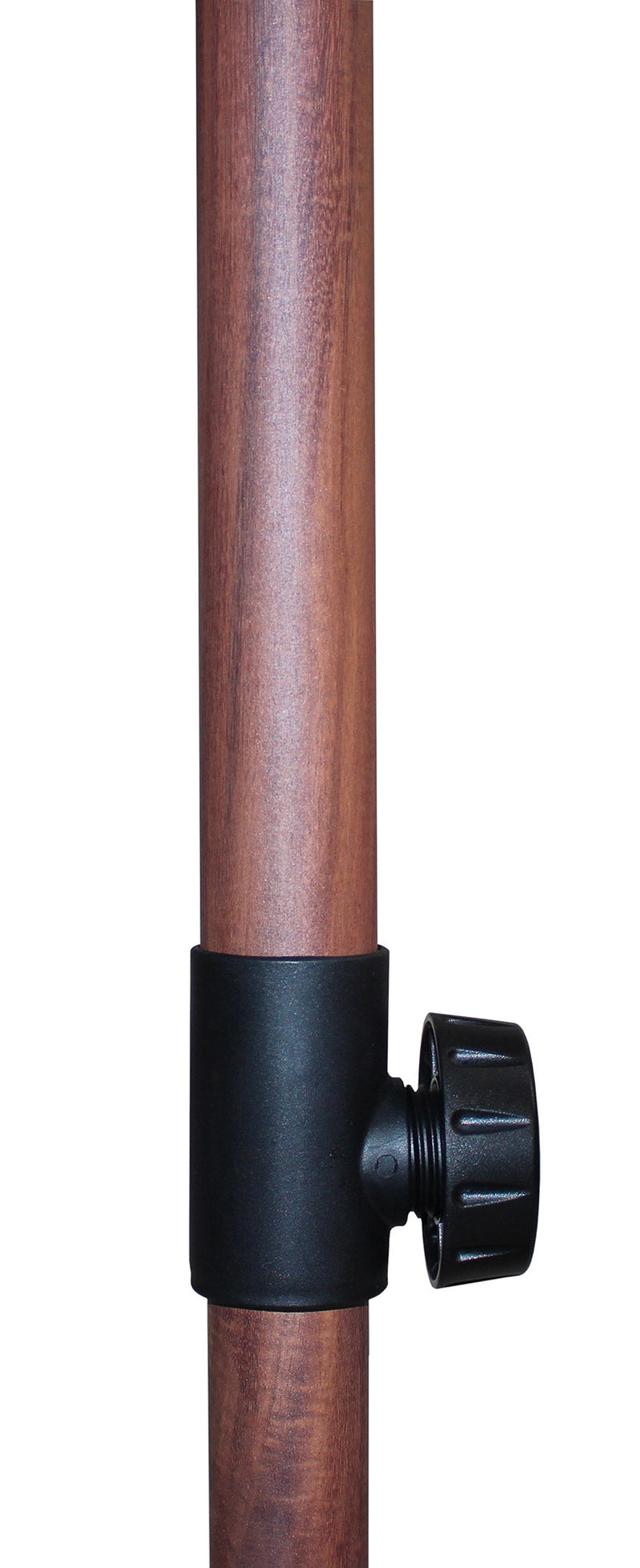 Ombrellone da Giardino 3x2 m Palo Ø38 mm in Alluminio Effetto Legno Tessuto Poliestere Trend Wood Antracite