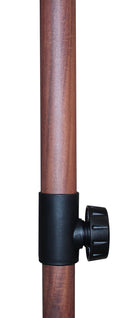 Ombrellone da Giardino 2x2 m Palo Ø38 mm in Alluminio Effetto Legno Tessuto Poliestere Trend Wood Antracite
