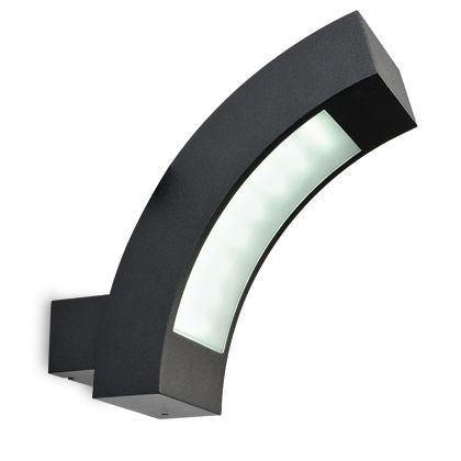 sconto Applique murale verticale noire pour l'extérieur Punto e Comma Line Livos