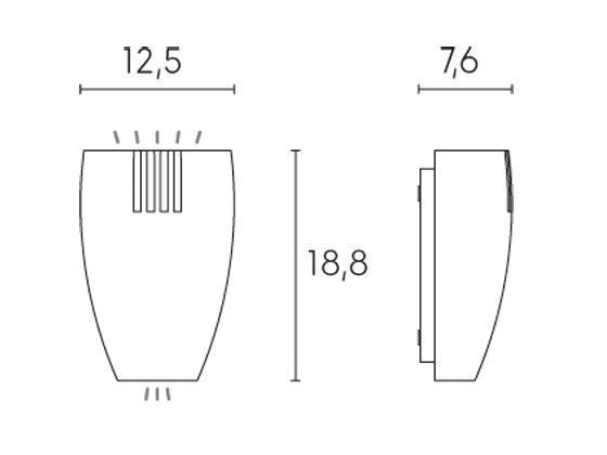 Applique da Esterno a LED 12W+2W 4000K Sovil Grigio