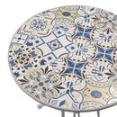 Set da Giardino Pieghevole in Metallo con Tavolo e 2 Sedie Gallipoli Bianco