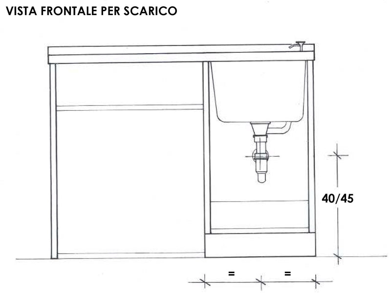 Lavatoio e Coprilavatrice 109x60x89cm Asse in Legno Montegrappa Marella Bianco Destro con Cesto