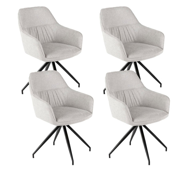 Set 4 Sedie 56x56xH87 cm in Tessuto Gaia Grigio Chiaro prezzo