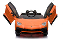 Macchina Elettrica per Bambini 12V con Licenza Lamborghini Aventador Roadster SV Arancione