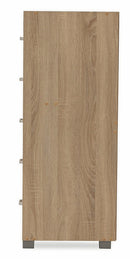 Cassettiera 5 Cassetti 68x40x101 cm in MDF Soriani Rovere