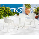 Set 4 Sedie da Giardino 56x47,5x79,5 cm in resina Lolly Bianca