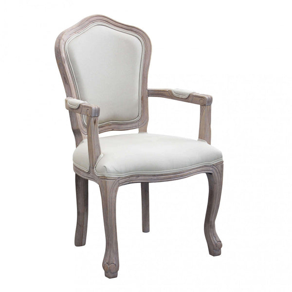 sconto Fauteuil Charlene en Tissu 55x51x100 h cm en Tissu Blanc
