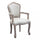 Fauteuil Charlene en Tissu 55x51x100 h cm en Tissu Blanc