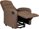 Poltrona Relax Reclinabile Manuale 75x65x101 cm in Tessuto Marrone