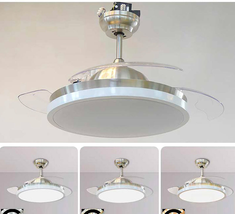 Ventilatore da Soffitto 3 Pale e Lampada LED Ø50 cm 3 Velocità Ghost Classic 