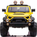 Macchina Elettrica per Bambini 2 Posti Maxi Fuoristrada 12V Gialla
