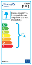 Plafoniera 1xE27 Ganci Filo Acciaio Vetro Lastra Diamantino E-Energy Zoe