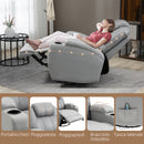 Poltrona Relax Massaggiante e Reclinabile 89x99x106 cm con Telecomando in Pelle PU Grigio