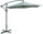 Parasol de jardin métal décentralisé Ø3m Becker Ecru