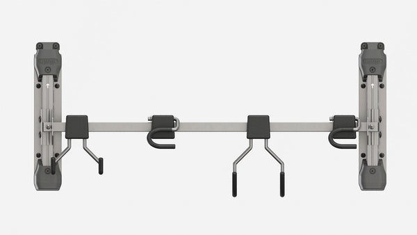 Appendi Attrezzi 74x15x30 cm Keter con 4 Ganci Capacità Totale 36 kg in Acciaio Grigio e Nero