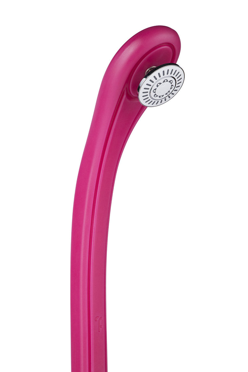 Doccia Solare da Giardino 28L Miscelatore e Lavapiedi Rosa