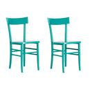 Set 2 Sedie 48x39xH80 cm in Legno Brera Turchese