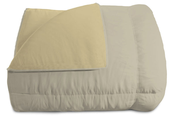 prezzo Couette d'Hiver Double Face 300gr en Microfibre Gris Tourterelle / Crème Différentes Tailles